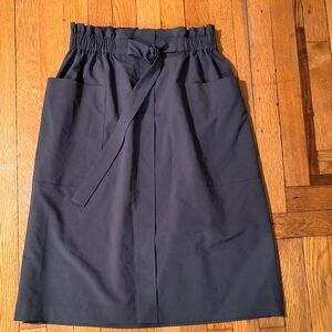 Paper bag skirt midi